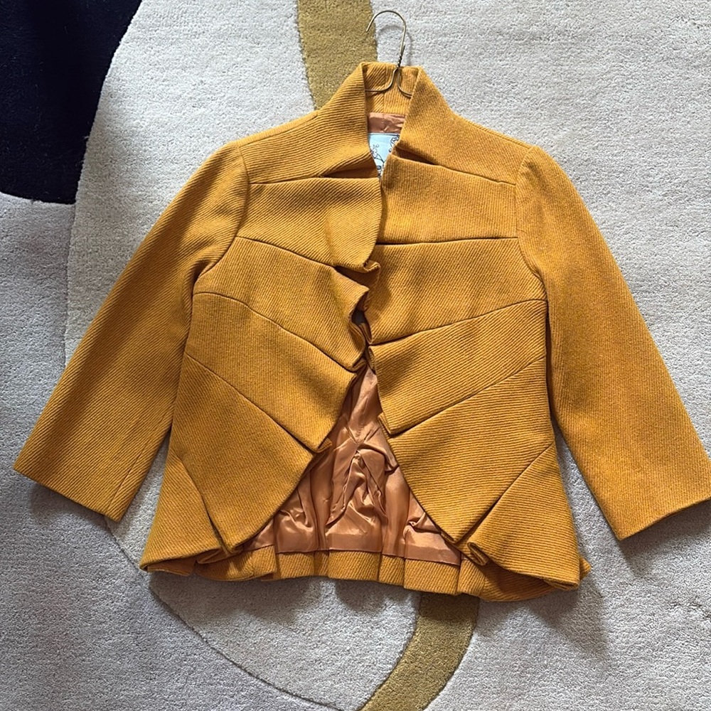 Anthropologie Tabitha Gold Blazer Jacket